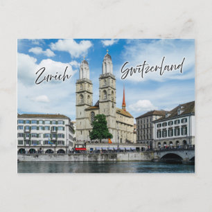 Grossmunster Kirche in Zürich Schweiz Postkarte