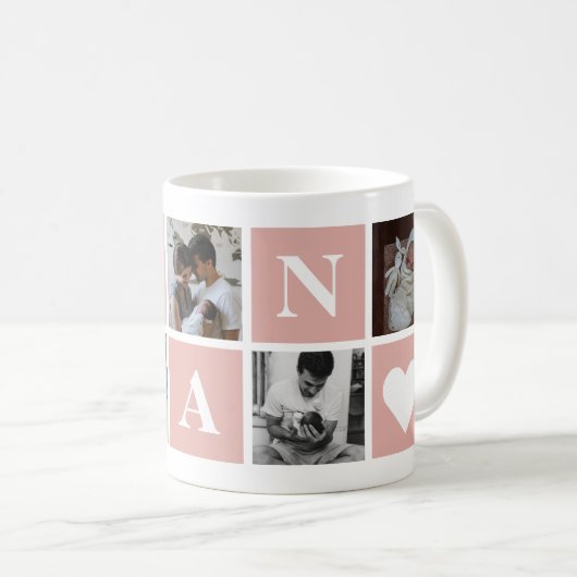 Großmutter 5 Foto Collage Gran Tasse (VorderseiteRechts)