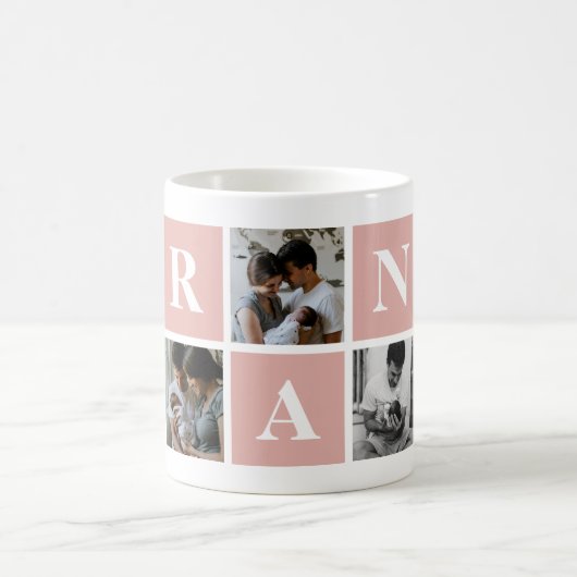Großmutter 5 Foto Collage Gran Tasse (Mittel)