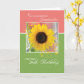 Großmutter, 90. Geburtstag, nur ein Hinweis Sonnen Karte (Gelbe Blume)