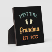 Großmutter Abuela Nonna Grammy Erstmaliges Grandma Fotoplatte (Vorderseite)