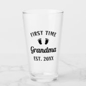 Großmutter Abuela Nonna Grammy Erstmaliges Grandma Glas (Vorderseite)