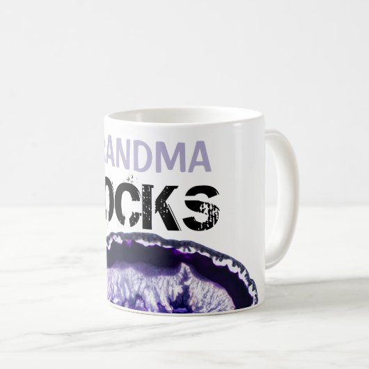 *~* Großmutter-Achat schaukelt Steinstein Kaffeetasse (VorderseiteRechts)