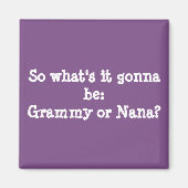 Großmutter-Ankündigungsmagnet Magnet (Vorne)