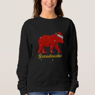 Großmutter Bärentrage Weihnachtsmannmütze passt Fa Sweatshirt