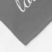 Großmutter-Baum, 8 Namen u. Daten, weiß auf Grau Fleecedecke (Ecke)