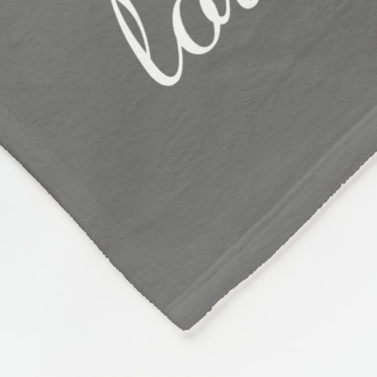 Großmutter-Baum, 8 Namen u. Daten, weiß auf Grau Fleecedecke (Ecke)