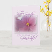 Großmutter, Beileid, Lilac Karte (Gelbe Blume)