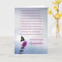 Großmutter Beileid Spirituelle Butterfly