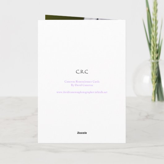 Großmutter, Beileidskarte Karte (Rückseite)