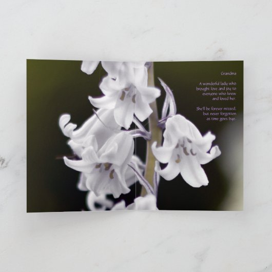 Großmutter, Beileidskarte Karte (Innenseite)