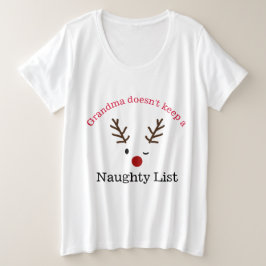 Großmutter besser als Curvy WeihnachtsT-Shirt Große Größe T-Shirt