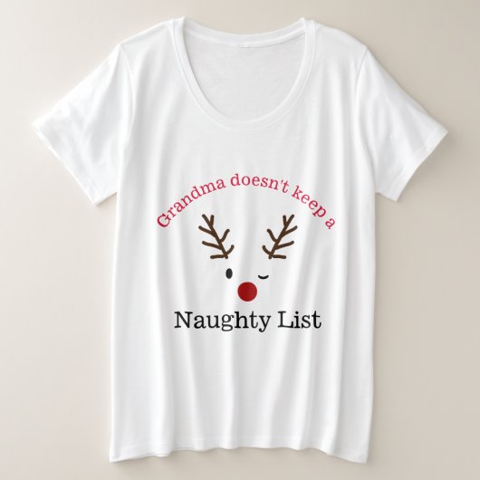 Großmutter besser als Curvy WeihnachtsT-Shirt Große Größe T-Shirt (Design vorne)
