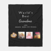 Großmutter Best Oma Foto Collage Fleecedecke (Vorderseite)