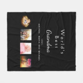 Großmutter Best Oma Foto Collage Fleecedecke (Vorderseite (Horizontal))