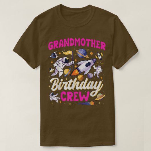 Großmutter Birthday Crew Space Party Astronaut Bd T-Shirt (Design vorne)