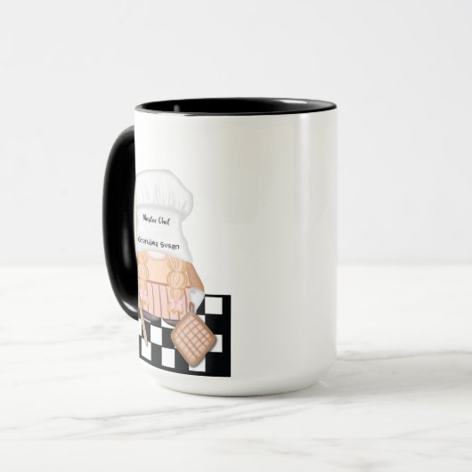 Großmutter Birthday Whimsical Gnome Koch Kochen Tasse (Vorderseite Links)