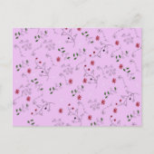 Großmutter-Blumengartenmuster Feiertagspostkarte (Vorderseite)