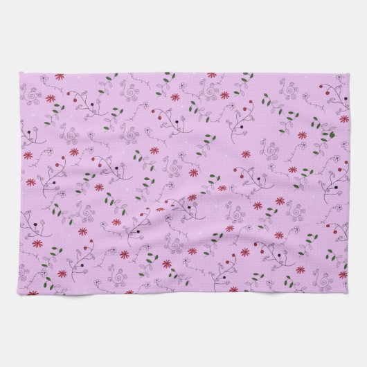 Großmutter-Blumengartenmuster Geschirrtuch (Horizontal)