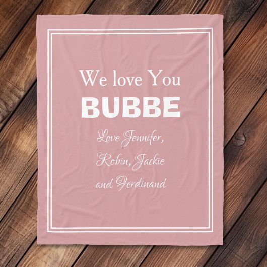 Großmutter Bubbe Custom Großkinder Liebe Sie BUBBE Fleecedecke