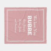 Großmutter Bubbe Custom Großkinder Liebe Sie BUBBE Fleecedecke (Vorderseite (Horizontal))