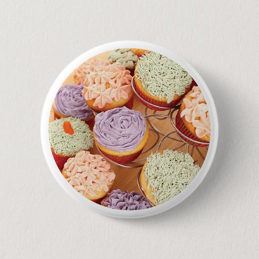 Großmutter Cupcakes Muttertag, rundes Geschenk Button (Vorderseite)