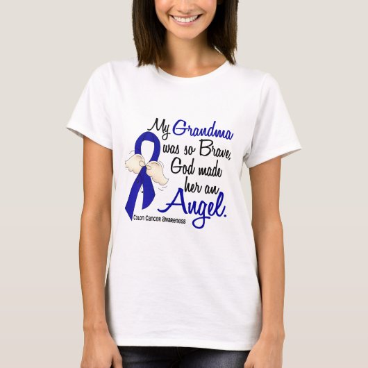 Großmutter-Darmkrebs des Engels-2 T-Shirt (Vorderseite)
