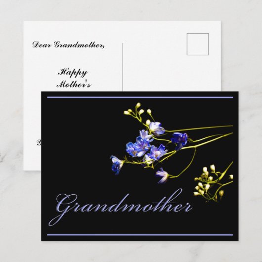 Großmutter Delikate Blumen Postkarte (Vorne/Hinten)