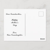 Großmutter Delikate Blumen Postkarte (Rückseite)