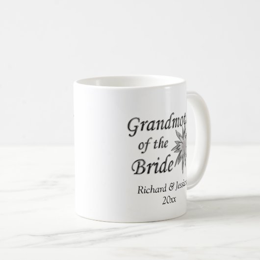 Großmutter der Brauennamen und Datum Kaffeetasse (VorderseiteRechts)