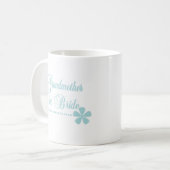 Großmutter der Braut-aquamarinen Eleganz Kaffeetasse (Vorderseite Links)