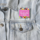 GROßMUTTER DER BRAUT Frühlingshochzeit mit Blumen Button (Beispiel)