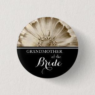 Großmutter der Braut Hochzeit Gold Daisy Button