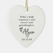 Großmutter der Braut Hochzeitsgeschenk Keramik Ornament (Rechts)