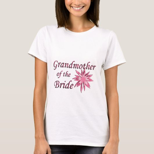 Großmutter der Braut Rosa T-Shirt (Vorderseite)