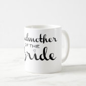 Großmutter der Braut Schwarz auf Weiß Kaffeetasse (VorderseiteRechts)