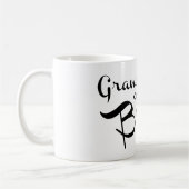 Großmutter der Braut Schwarz auf Weiß Kaffeetasse (Links)