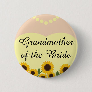 Großmutter der Braut-Sonnenblumen Wedding Button