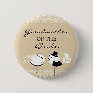 Großmutter der Braut-Vögel, die Knopf Wedding si Button