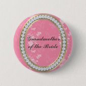 Großmutter der Bride Pearls Schmetterlinge Button (Vorderseite)