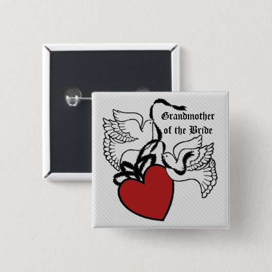 Großmutter der Herztotenknopf der Braut Button (Vorne & Hinten)