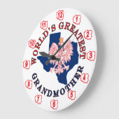Großmutter der Welt Große Wanduhr (Winkel)