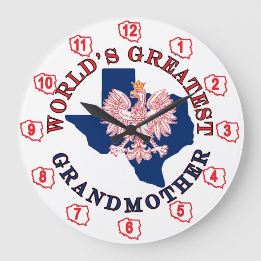 Großmutter der Welt Große Wanduhr (Vorderseite)