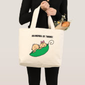 Großmutter der Zwillings-T-Shirts und der Jumbo Stoffbeutel (Vorderseite (Produkt))