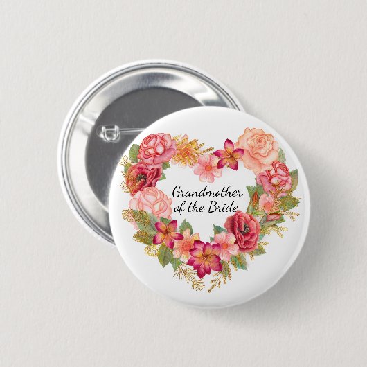 Großmutter des Blumendruckknopfes Button (Vorne & Hinten)