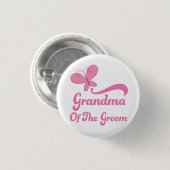 Großmutter des Bräutigam-Hochzeits-Party Button (Vorne & Hinten)