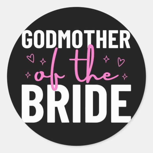 Großmutter des Brautparty Hochzeit Marria Runder Aufkleber (Vorderseite)