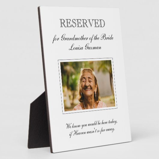 Großmutter des Fotos Hochzeit Fotoplatte (Seite)