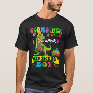 Großmutter des Geburtstags Junge T Rex RAWR Dinosa T-Shirt