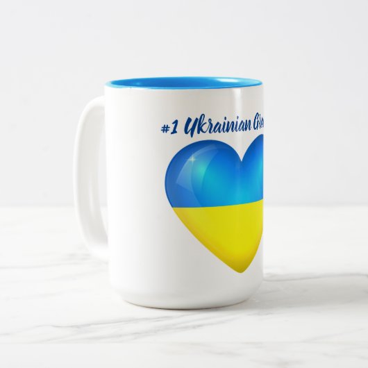 Großmutter des Ukrainer-#1 Zweifarbige Tasse (Vorderseite Links)